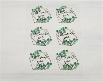 Наклейки прозрачные «Только для тебя», круглые, d=4 см, лист 6 шт. У1201008 - фото 8650