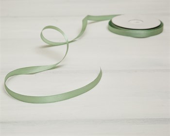 Лента атласная, 10 мм, светло-бирюзовая, 1 м У0505001 - фото 8691