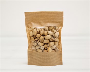 Пакет Дой-пак с zip-lock и окошком, 15х10,5х3,5 см, окно 7 см, коричневый У0703009 - фото 8730