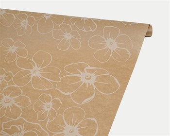 Бумага упаковочная, 40гр/м2, анемоны белые, 72см х 10м, 1 рулон У0203076 - фото 8827