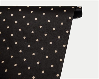 Бумага упаковочная, 50х70 см, черная в горошек, крафт, 1 лист У0203068 - фото 8869
