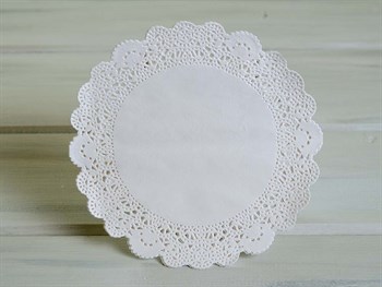 Салфетка ажурная (d=18см), 1 шт, белая У0601009 - фото 8930