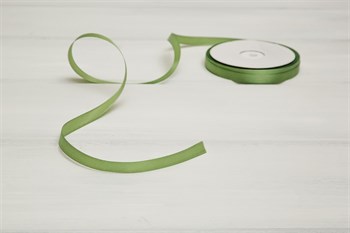 Лента атласная, 10 мм, светло-зеленая, 45 м У0505002-Б - фото 8951