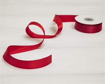 Лента атласная, 24 мм, темно-красная, 22 м У0510033-Б22 - фото 8969