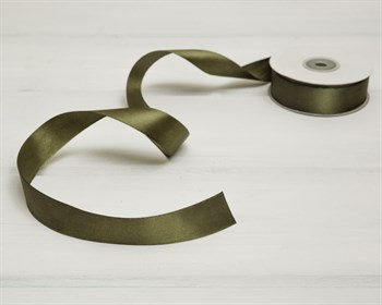 Лента атласная, 24 мм, хаки, 22 м У0510038-Б22 - фото 8974