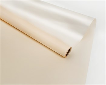 Пленка матовая, 57см х 10м, кремовая/перламутровая, двусторонняя, 1 рулон У0203109 - фото 9015