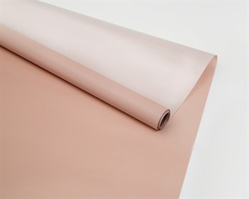 Пленка матовая, 57см х 10м, пудровая/перламутровая, двусторонняя, 1 рулон У0203110 - фото 9017
