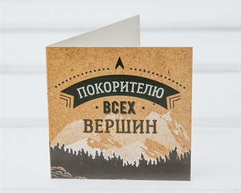 Открытка «Покорителю всех вершин», 7х7 см, 1 шт. У1206023 - фото 9082