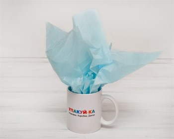 Бумага тишью, небесно-голубая, 50х66 см, 1 лист У0201047 - фото 9165