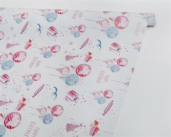 Бумага упаковочная, 70х100 см, «Happy Birthday», 1 лист У0203121 - фото 9220