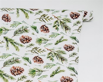 Бумага упаковочная, 70х100 см, еловый вальс, 1 лист У0203114 - фото 9252