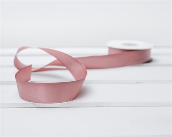 Лента атласная, 24 мм, пыльная роза, 27 м У0510013-Б - фото 9324
