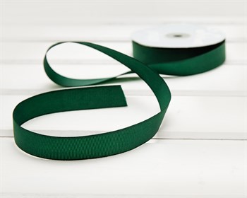 Лента репсовая, 20 мм, темно-зеленая, 1 м У0507006 - фото 9392