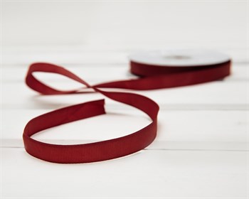 Лента репсовая, 12 мм, темно-красная, 27 м У0508017-Б - фото 9420