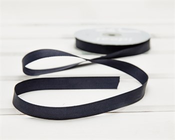Лента репсовая, 12 мм, темно-синяя, 27 м У0508018-Б - фото 9422