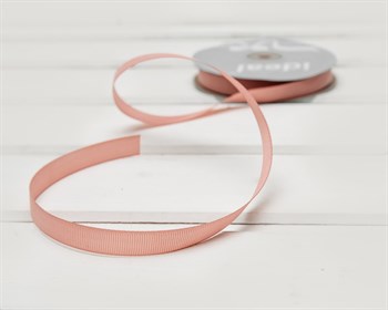 Лента репсовая, 12 мм, пудровый, 1 м У0508019 - фото 9423