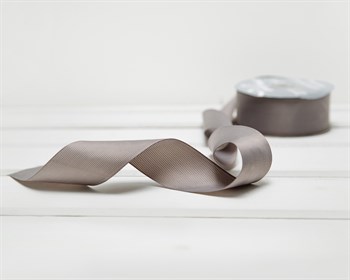 Лента репсовая, 38 мм, серая, 27 м У0509003-Б - фото 9426