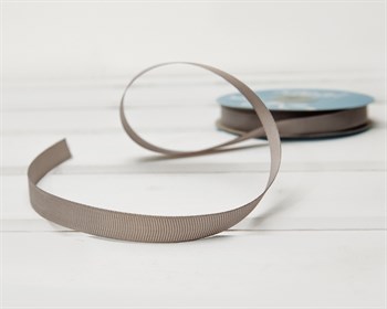 Лента репсовая, 12 мм, серая, 1 м У0508003 - фото 9431