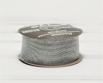 Лента металлизированная, 38 мм, серебряная, 27 м У0506001-Б - фото 9465