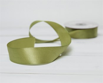 Лента атласная, 24 мм, темно-фисташковая, 27 м У0510052-Б - фото 9496