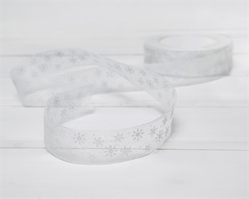 Лента капроновая, 24 мм, «Снежинки», 1 м У1203020 - фото 9503