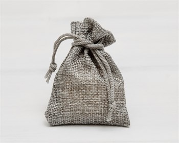 Мешочек подарочный из холщи, 7х9 см, серый, 1 шт. У1601004 - фото 9520