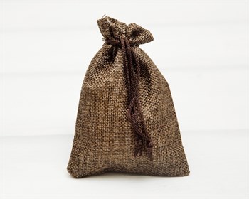 Мешочек подарочный из холщи, 9х13 см, коричневый, 1 шт. У1601006 - фото 9530
