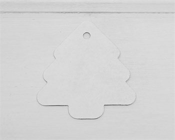 Бирка картонная, ёлка, 8х7,5 см, белая У1202016 - фото 9532