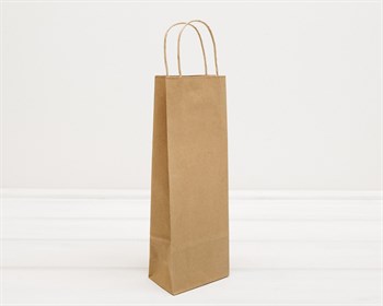 Пакет бумажный, 33х12х8 см, с кручеными ручками, коричневый У0703018 - фото 9579