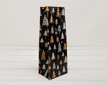 Пакет подарочный под бутылку «Ёлки», 36х13х10 см, 1 шт. У0702007 - фото 9597