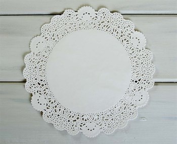 Салфетка ажурная (d=22см), 1 шт, белая У0601010 - фото 9818