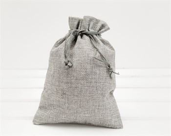 Мешочек подарочный из холщи, 14х20 см, серый, 1 шт. У1601012 - фото 9902