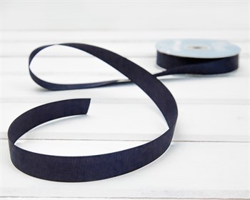 Лента репсовая, 20 мм, темно-синяя, 1 м У0507018 - фото 9911