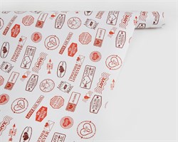 Бумага упаковочная, 70х100 см, «Love», 1 лист У0203136