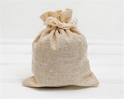 Мешочек подарочный из холщи, 11,5х14 см, бежевый, 1 шт. У1601013