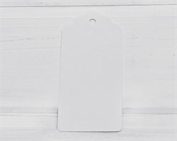 Бирка из мелованного картона, 9,5х4,5 см, белая У1206114
