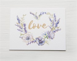 Открытка «Love» на акварельном картоне, 8х6 см, 1 шт. У1206106