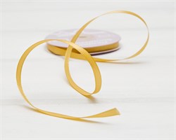 Лента атласная, 6 мм, золотая, 27 м У0520035-Б