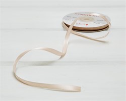 Лента атласная, 6 мм, кремовая, 1 м У0520028