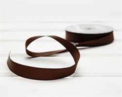 Лента репсовая, 20 мм, коричневая, 1 м У0507004