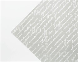 Бумага тишью, серая, 50х70 см,  Строки , 1 лист У0203134