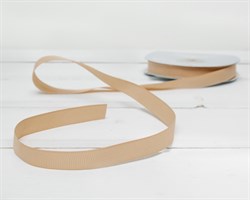 Лента репсовая, 12 мм, песочная, 27 м У0508021-Б