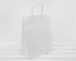 Пакет бумажный, 35х26х14 см, с кручеными ручками, белый У0703036