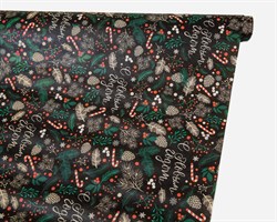 Бумага упаковочная, 50х70 см, ветви, 1 лист У0203151