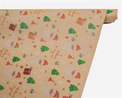 Бумага упаковочная, 50х70 см, «С новым годом!», подарки, 1 лист У0203149