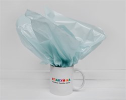 Бумага тишью жемчужная, небесно-голубая, 50х66 см, 1 лист У0201061