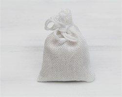 Мешочек подарочный из холщи, 7х9 см, белый, 1 шт. У1601024