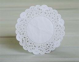 Салфетка ажурная (d=12см), 1 шт, белая У0601011