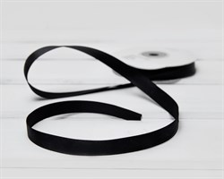 Лента атласная, 12 мм, черная, 22 м У0540027-Б22