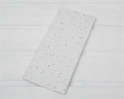 Бумага тишью, белая с цветным глиттером, 50х66 см, 10 шт. У0201041-П